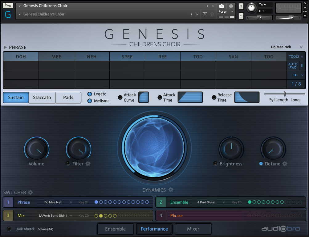 Audiobro Genesis Childrens Choir Interface